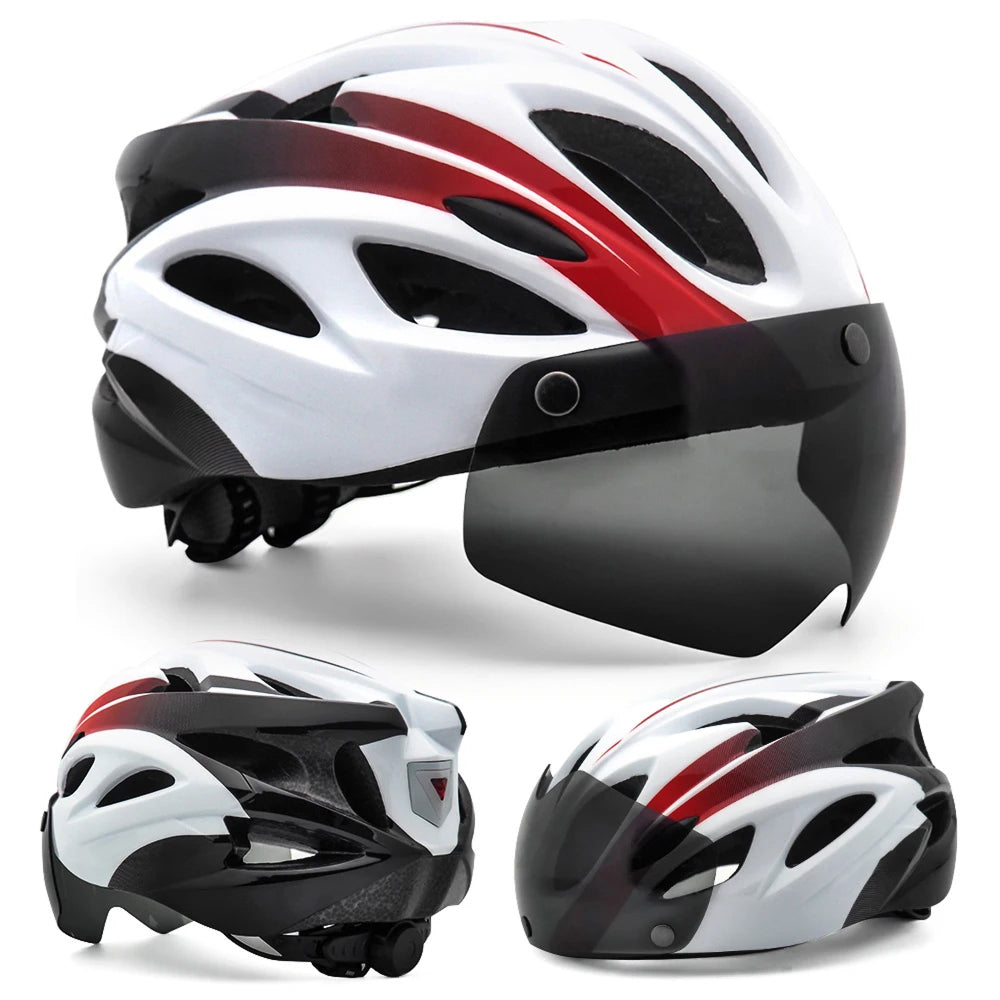 Bolltinux Bike Helmet with Magnetic Goggles and LED Safety Light