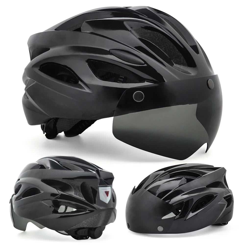Bolltinux Bike Helmet with Magnetic Goggles and LED Safety Light