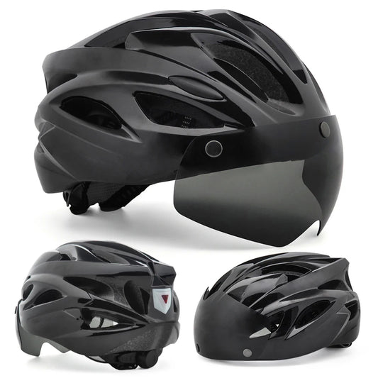 Bolltinux Bike Helmet with Magnetic Goggles and LED Safety Light