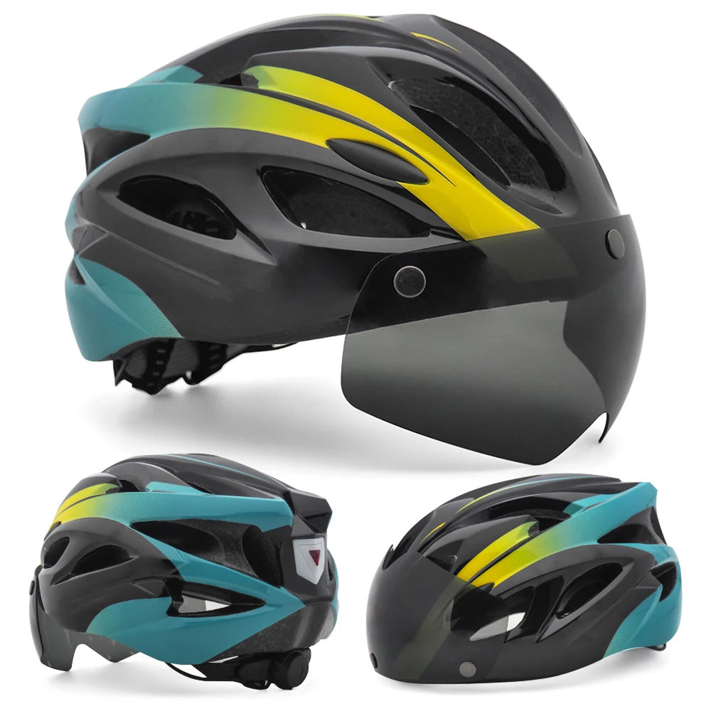 Bolltinux Bike Helmet with Magnetic Goggles and LED Safety Light