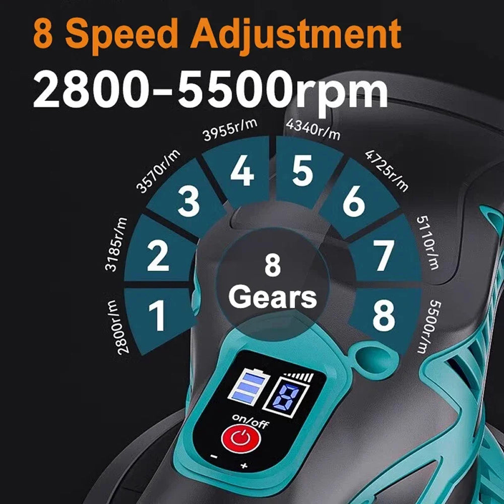 Polltimex Cordless Car Buffer Polisher | Professional Detailing Kit