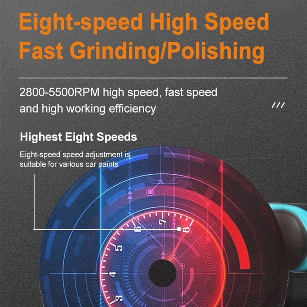 Polltimex Cordless Car Buffer Polisher | Professional Detailing Kit